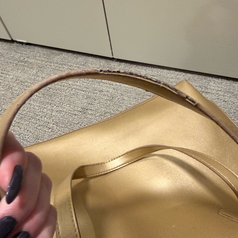Neiman Marcus Gold Tote with Cut-Out Design - Picture 7 of 16